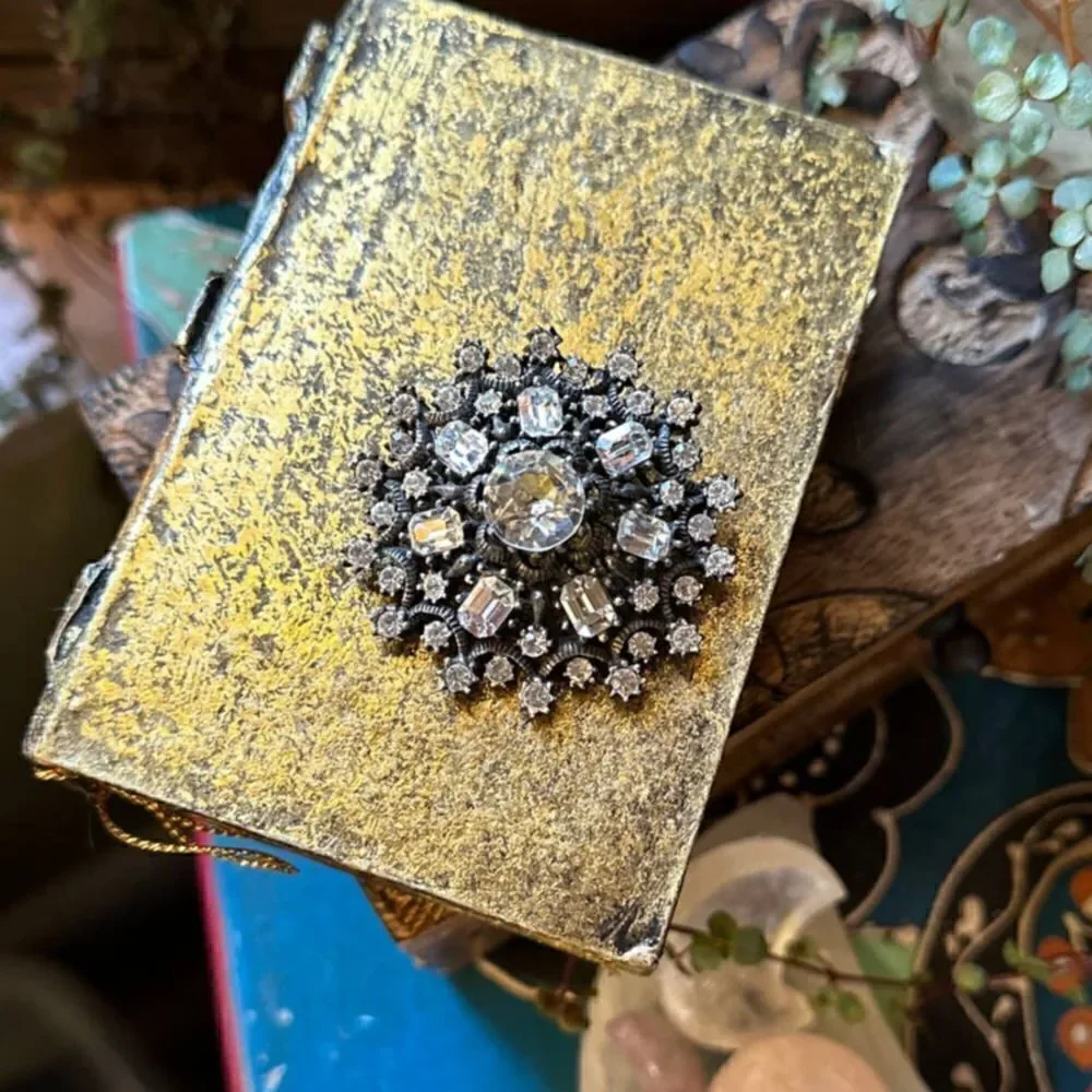 Vintage 1940s  Coro Signed Rhinestone Brooch